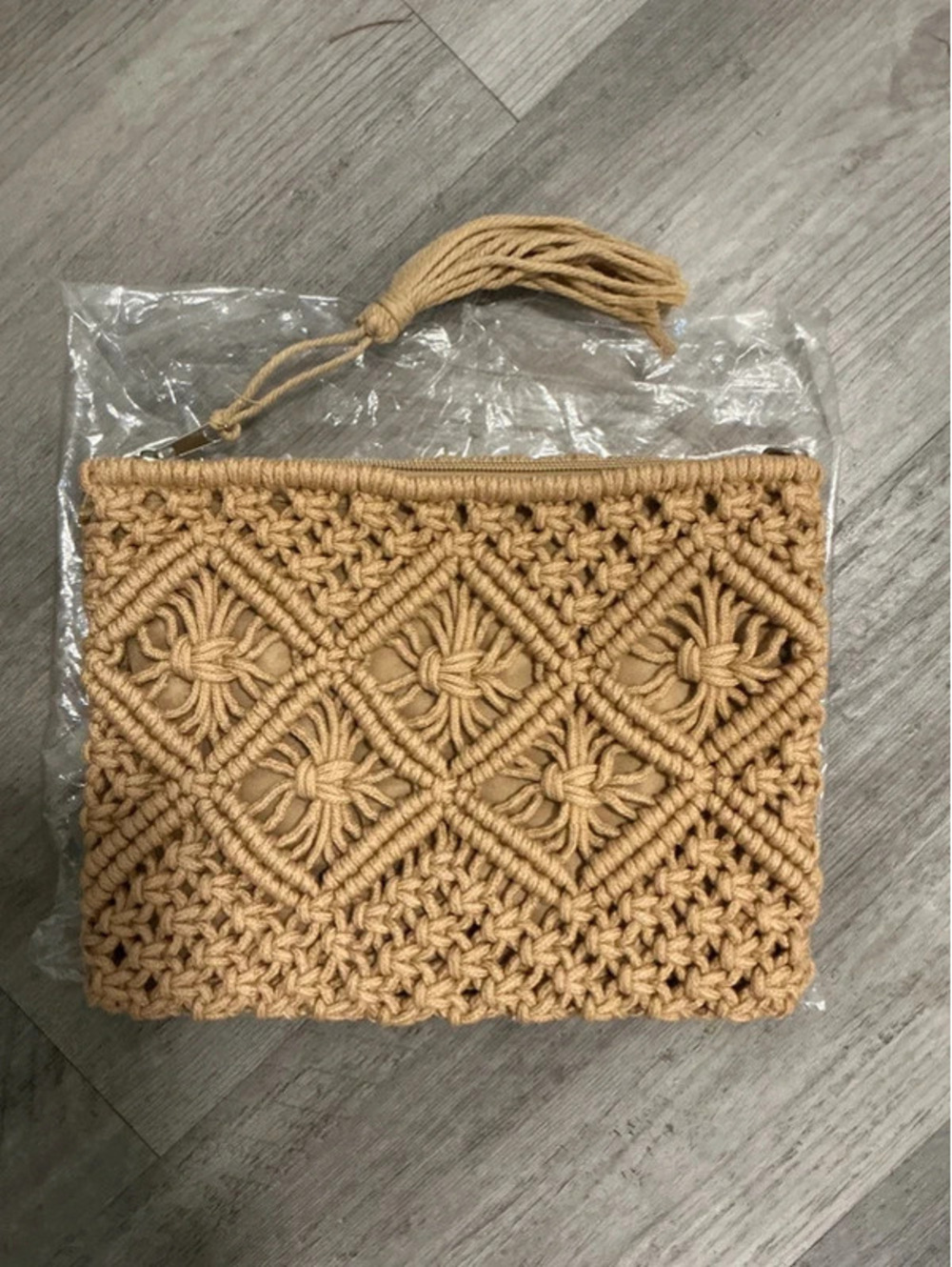 Bohemian Crochet Wristlet w/ Zipper Fringe Tassel #464